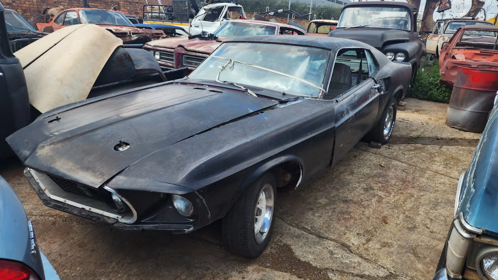 1969 Ford Mustang restoration project at Probert Auto in Benoni